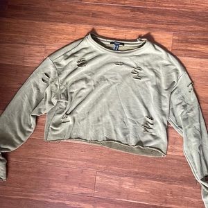 FOREVER 21 CROPPED CREWNECK